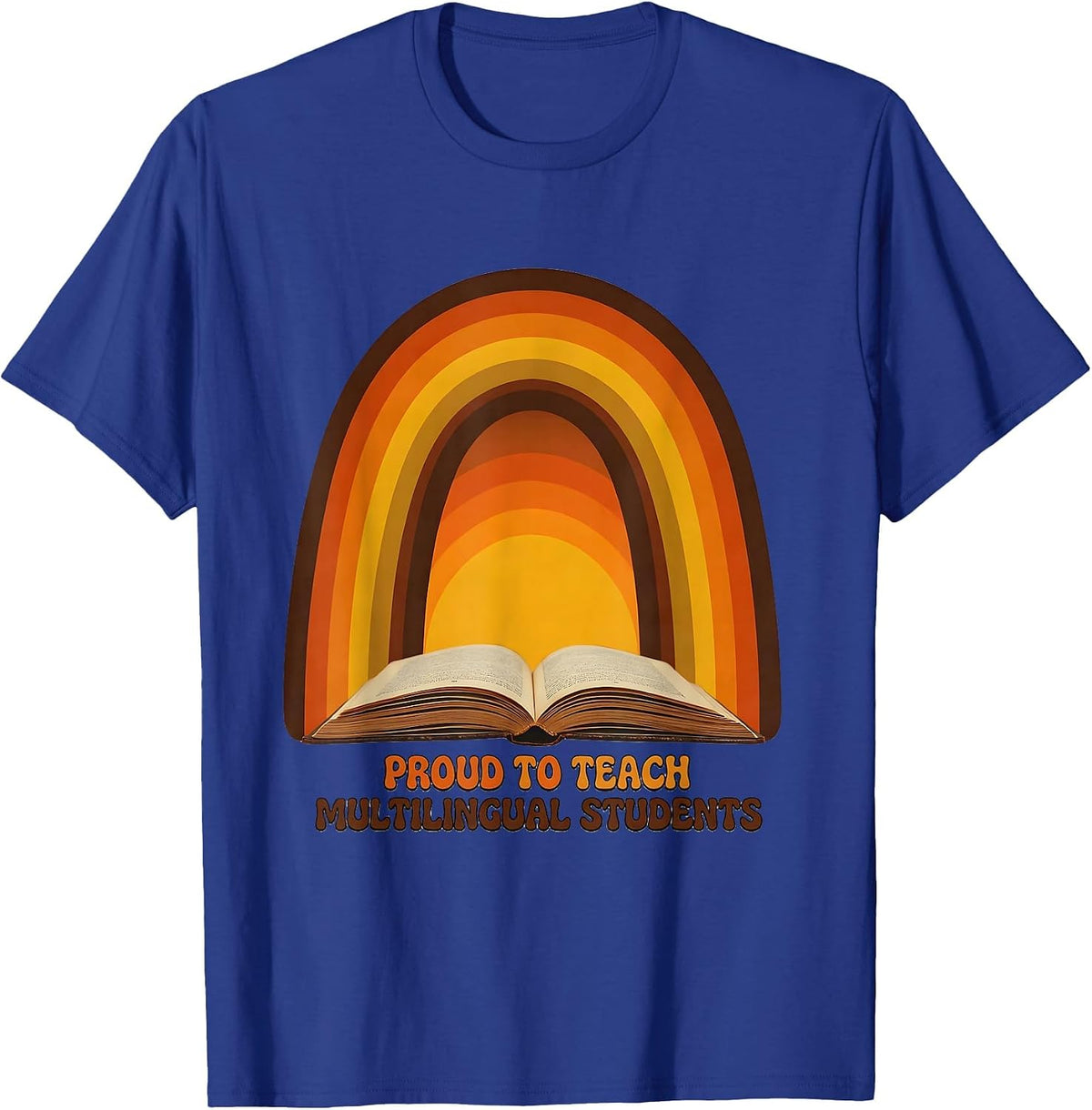 Men's Proud To Teach Multilingual Students Retro Spanish Teacher T-Shirt - Royal Blue