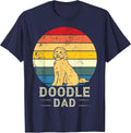 Vintage Doodle Dad Father - Aussie Doodle & Goldendoodle T-Shirt - Navy Blue