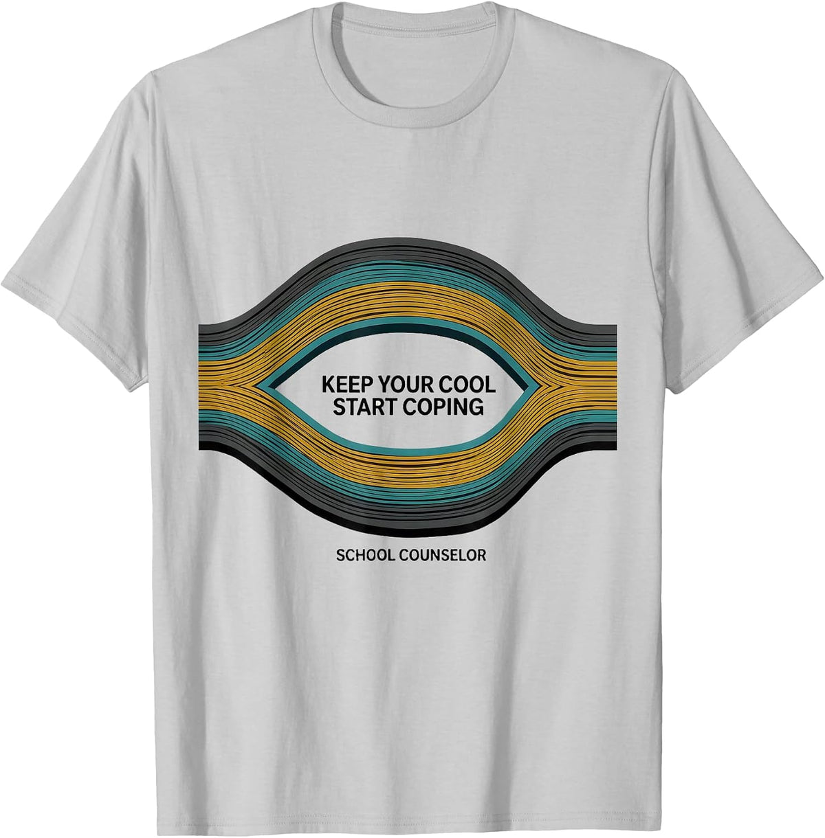 Men's Keep Your Cool Start Coping School Counselor T-Shirt - Silver Grey