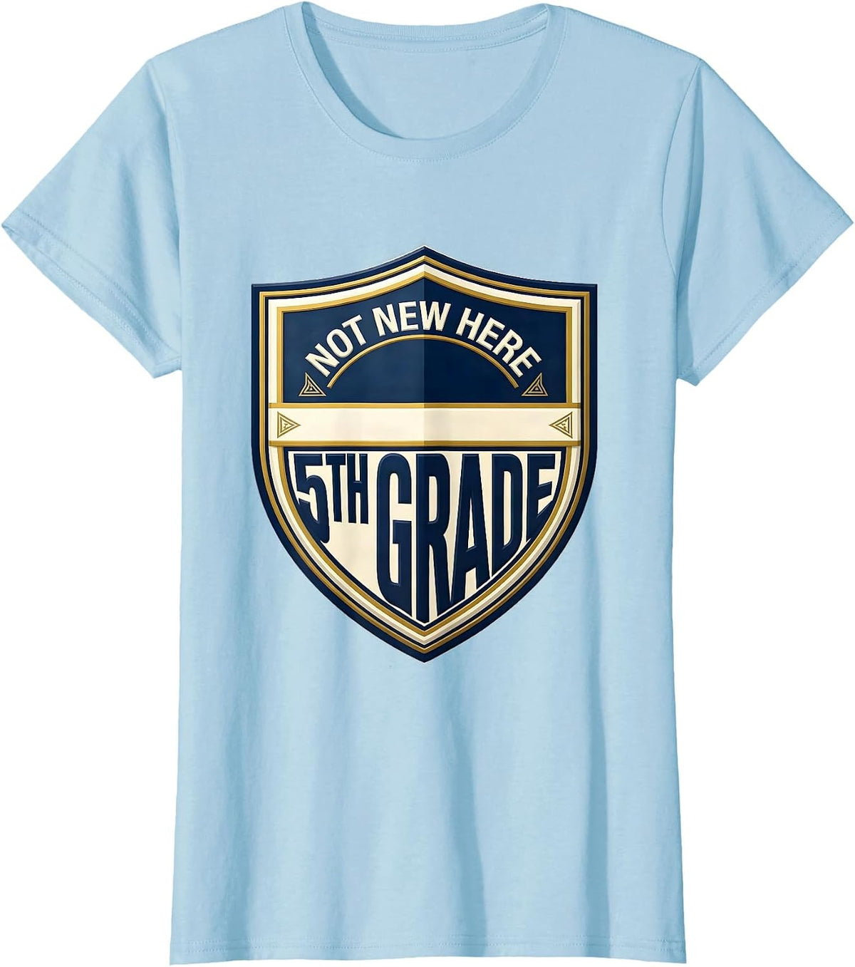Women's Not New Here 5th Grade Bruh We Back Back To School Humor T-Shirt - Baby Blue