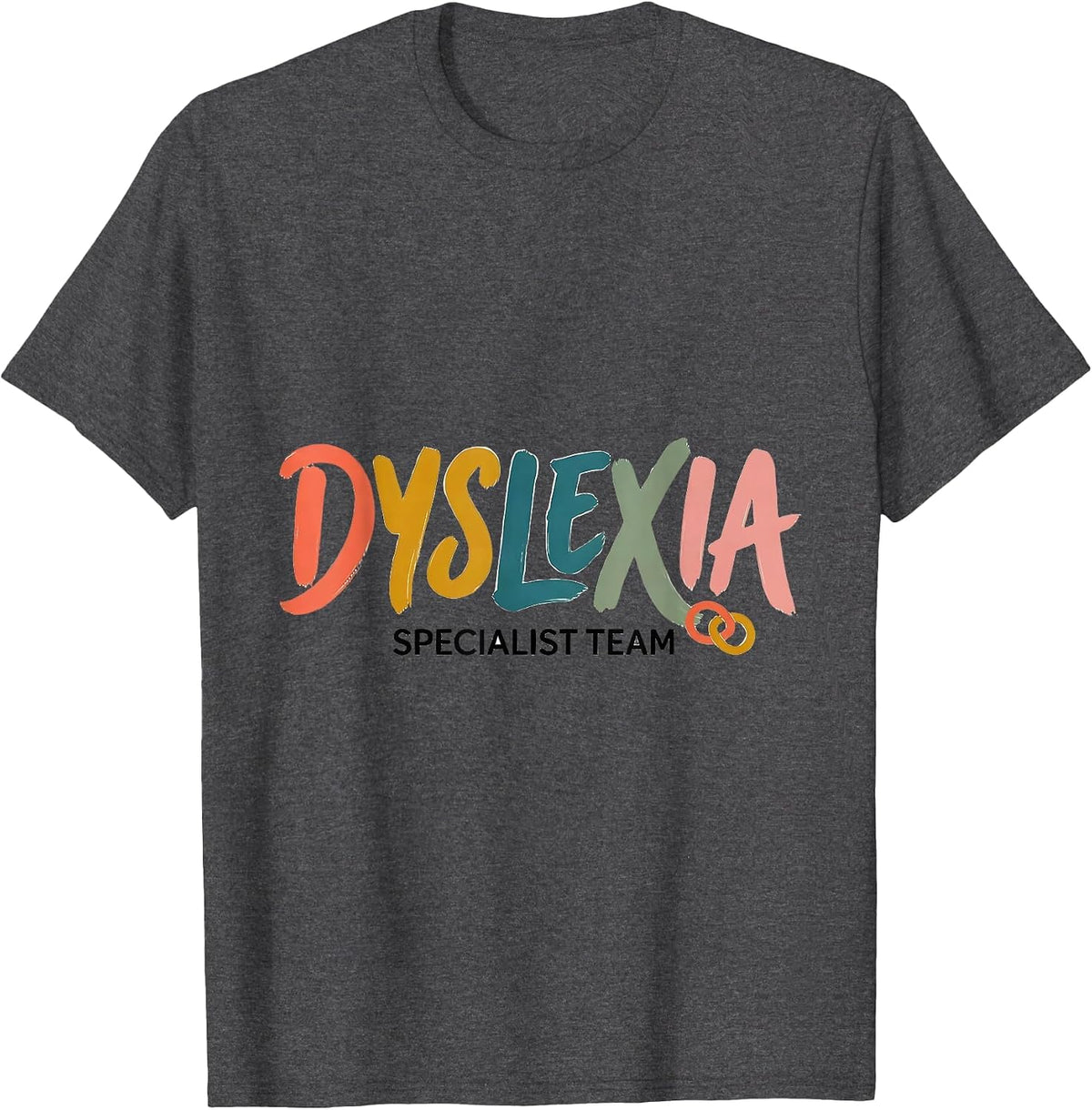 Dyslexia Specialist Team Dyslexia Teacher Squad Awareness T-Shirt - Dark Heather Grey
