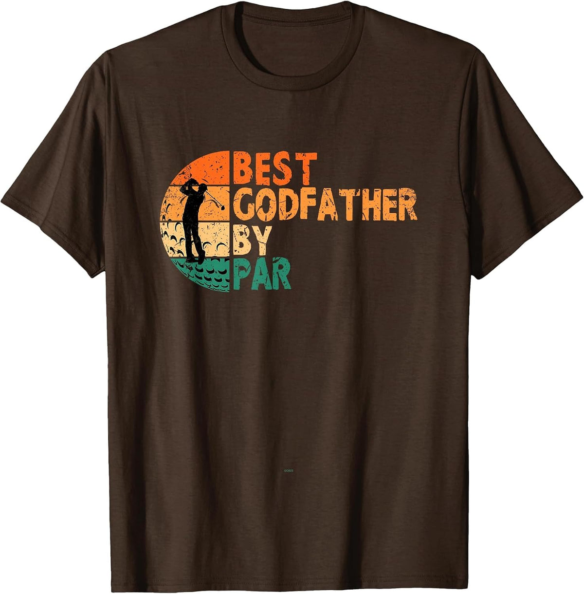 Best Godfather By Par Golfing Funny Golf Golfer T-Shirt - Brown