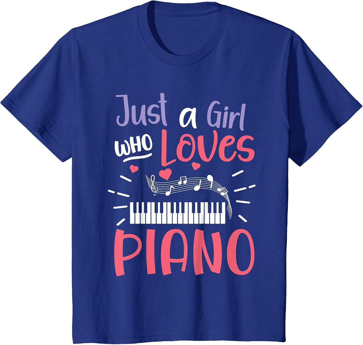 Just A Girl Who Loves Piano Pianist Player Keyboard T-Shirt - Royal Blue