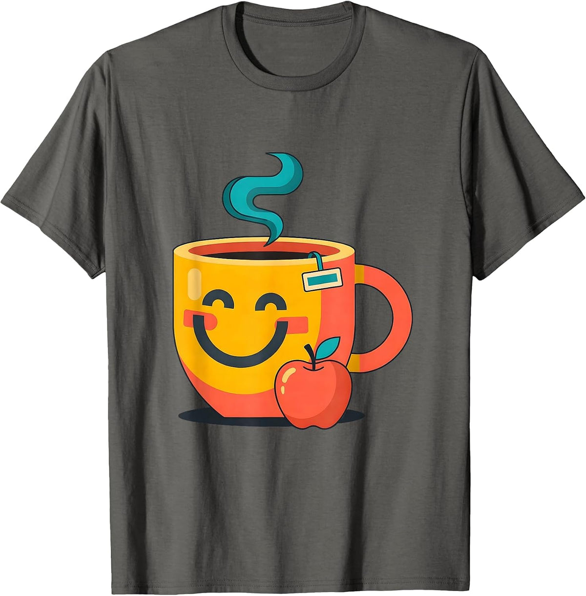 Happy To See Your Face Favorite Teacher Gift T-Shirt - Asphalt Grey