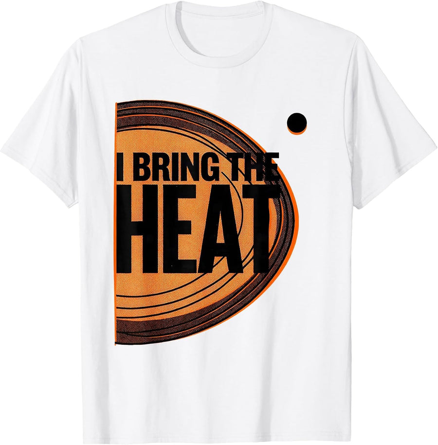 Men's I Bring The Heat Funny Science Nerd Periodic Table Chemistry T-Shirt - White