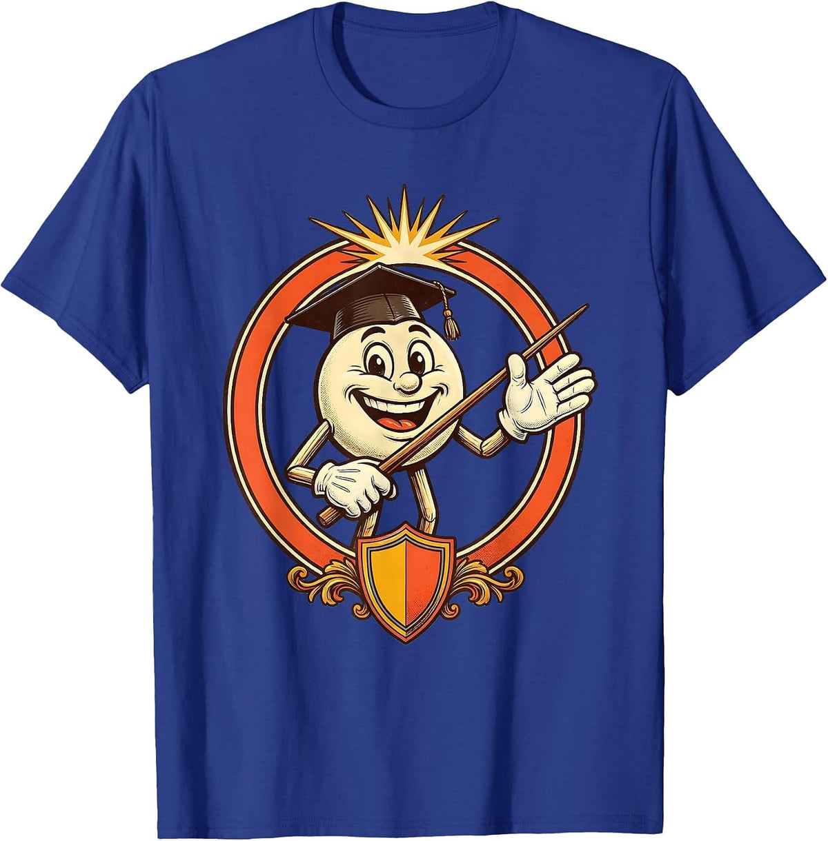 Spanish Teacher Chalk Accent Marks Graphic T-Shirt - Royal Blue