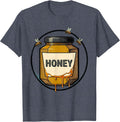 Honey Midcentury Modern Halloween Honey Pot Bee Costume T-Shirt - Heather Blue