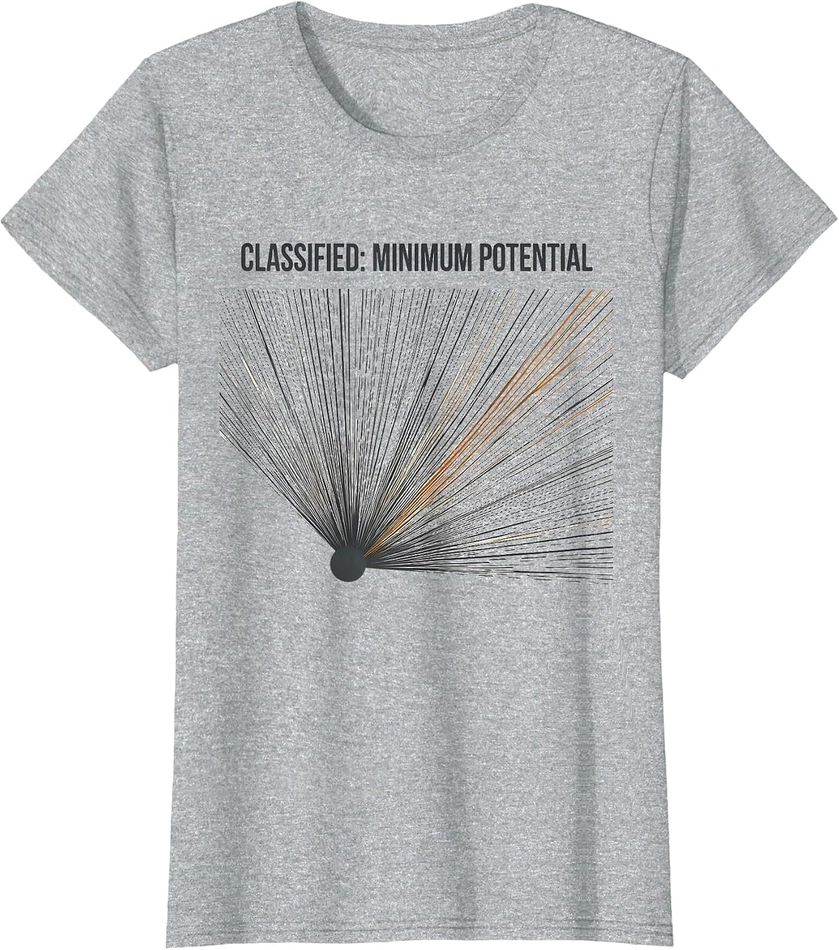 Women's Classified: Minimum Potential Funny Physics Pun Humor T-Shirt - Heather Grey
