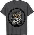 Men's Bengal Cat Chin Scratch Lover Graphic T-Shirt - Dark Heather Grey