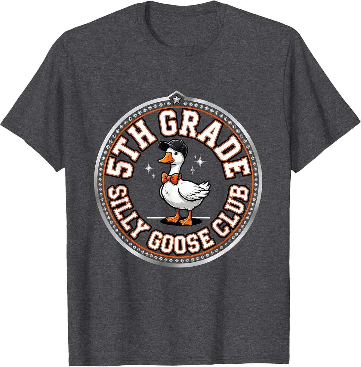5th Grade Silly Goose Club Funny Teacher Back To School T-Shirt - Dark Heather Grey