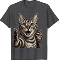 Men's Bengal Cat Bigfoot Crosshatch Etching Funny Meme Humor T-Shirt - Dark Heather Grey