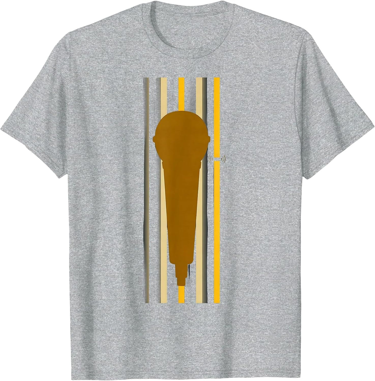 Men's Push To Talk Thin Gold Line 911 Dispatcher Tribute T-Shirt - Heather Grey