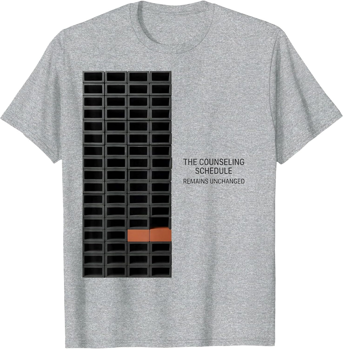 Men's The Counseling Schedule Remains Unchanged Funny School T-Shirt - Heather Grey