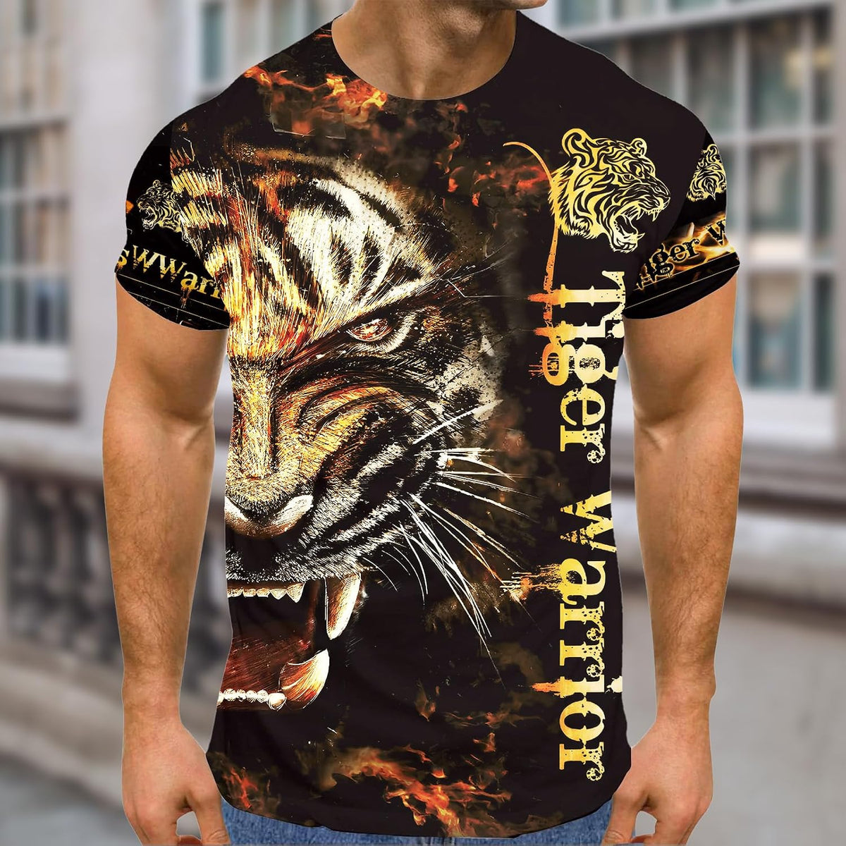 Mens Graphic T Shirt Geometric Printed Crew Neck Short Sleeve Casual Streetwear Fashion Tee Daily Outfit Top - Print-4