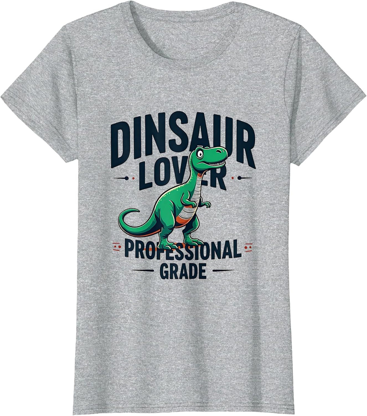 Dinosaur Lover Professional Grade Design T-Shirt - Heather Grey