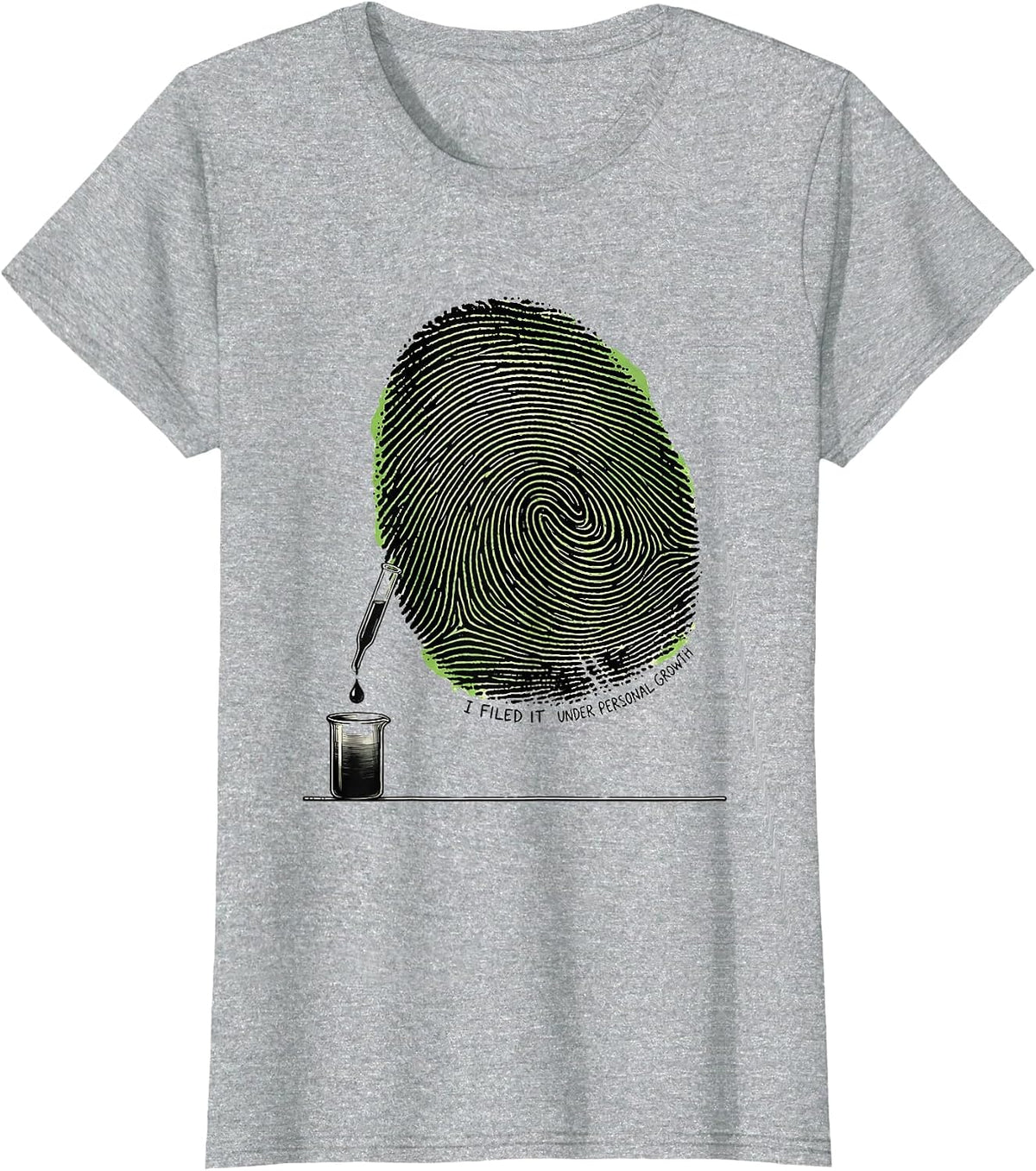 I Filed It Under Personal Growth Funny Science Teacher Lab T-Shirt - Heather Grey