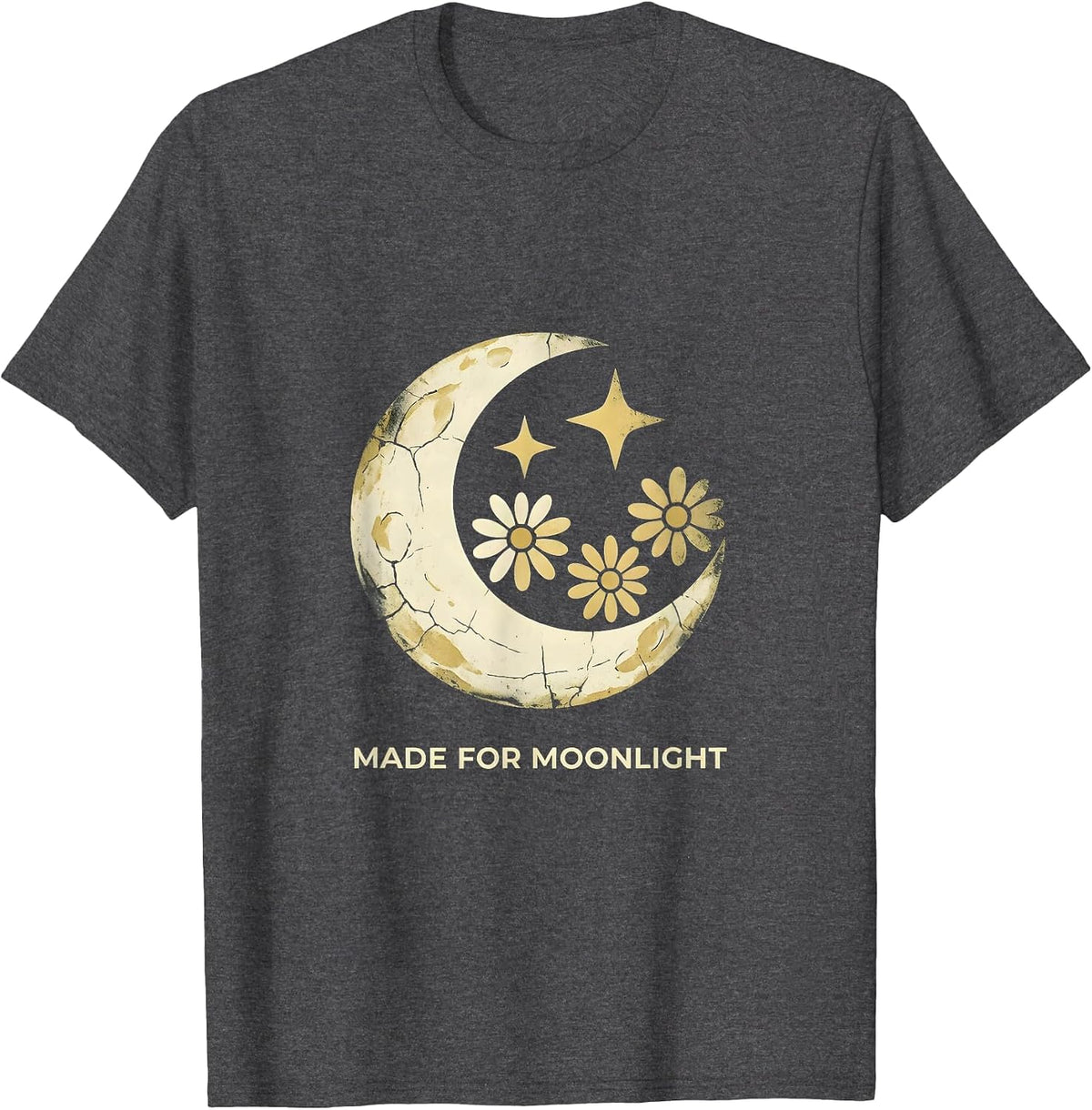 Men's Made For Moonlight Boho Celestial Moon Phase Moon Lover Gift T-Shirt - Dark Heather Grey