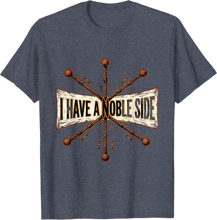 I Have A Noble Side Funny Chemistry Pun Science Nerd Gift T-Shirt - Heather Blue
