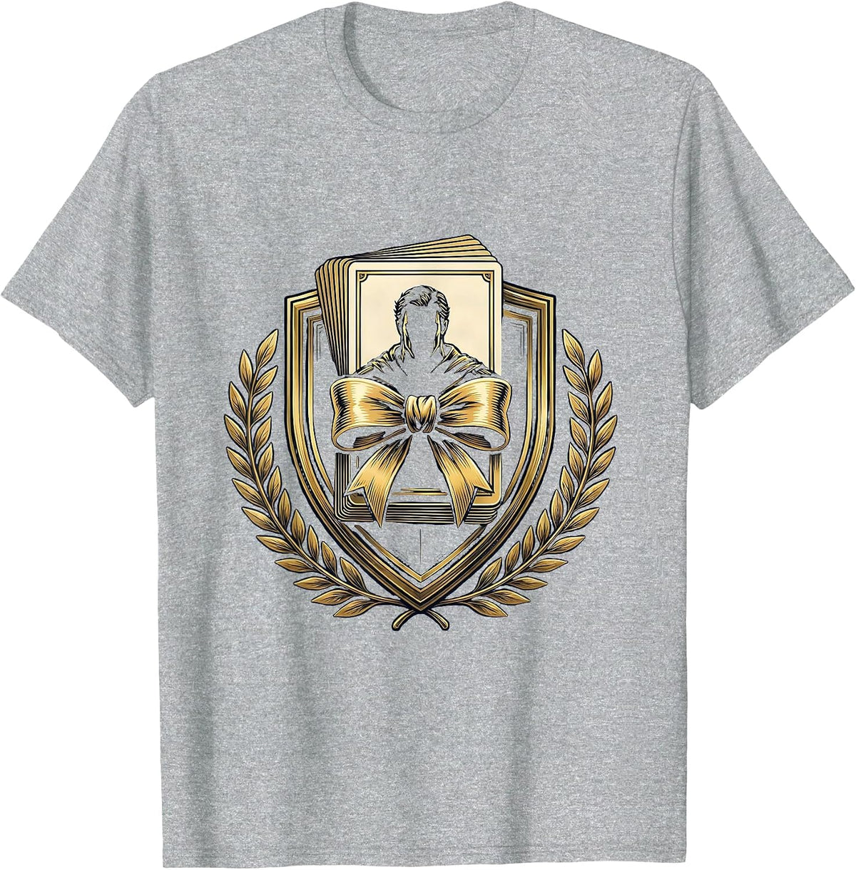 Men's 4th Grade Teacher Report Card Stack Graphic T-Shirt - Heather Grey