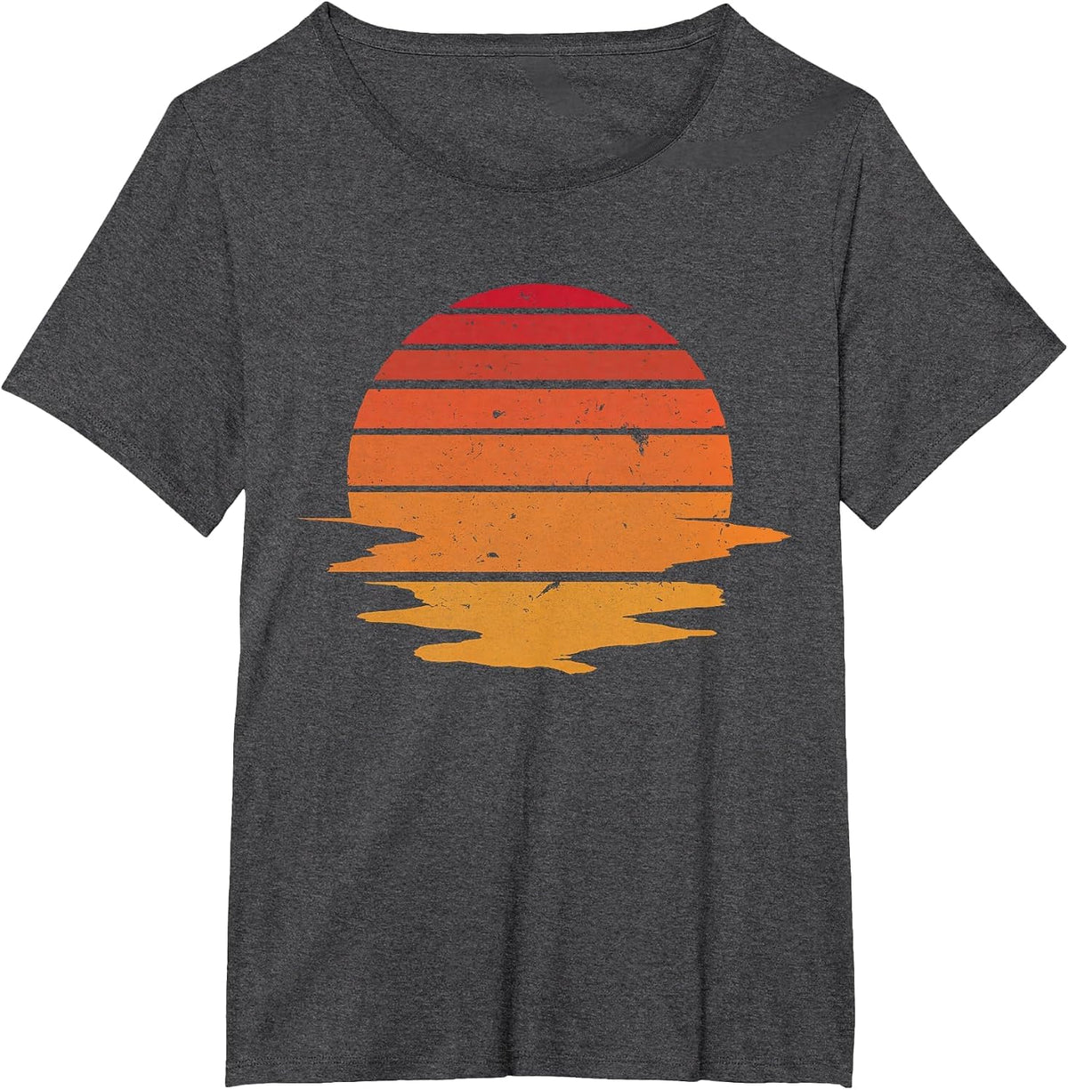Vintage Sunset Graphic tee Shirt T-Shirt - Dark Heather Grey