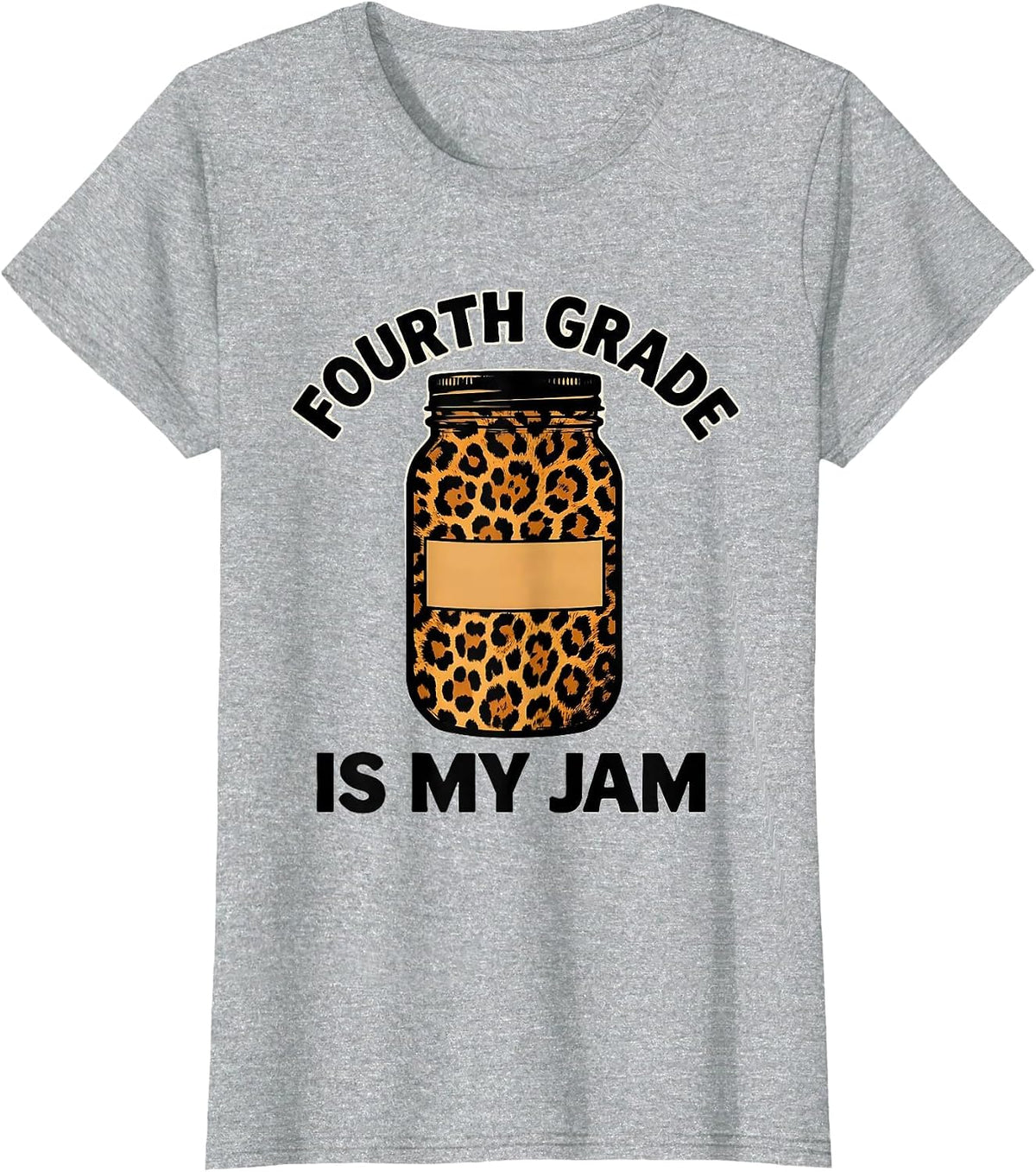 Fourth Grade Is My Jam Teacher Design T-Shirt - Heather Grey