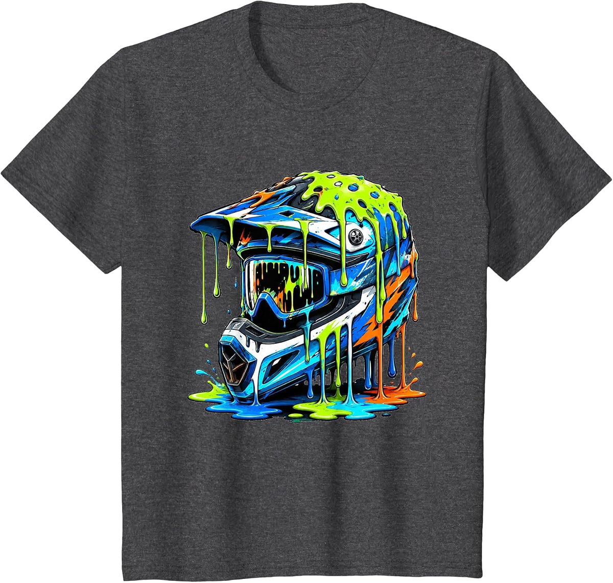 Dirt Bike Shirts for Men Boys Kids Gear Motocross Dirtbike T-Shirt - Dark Heather Grey