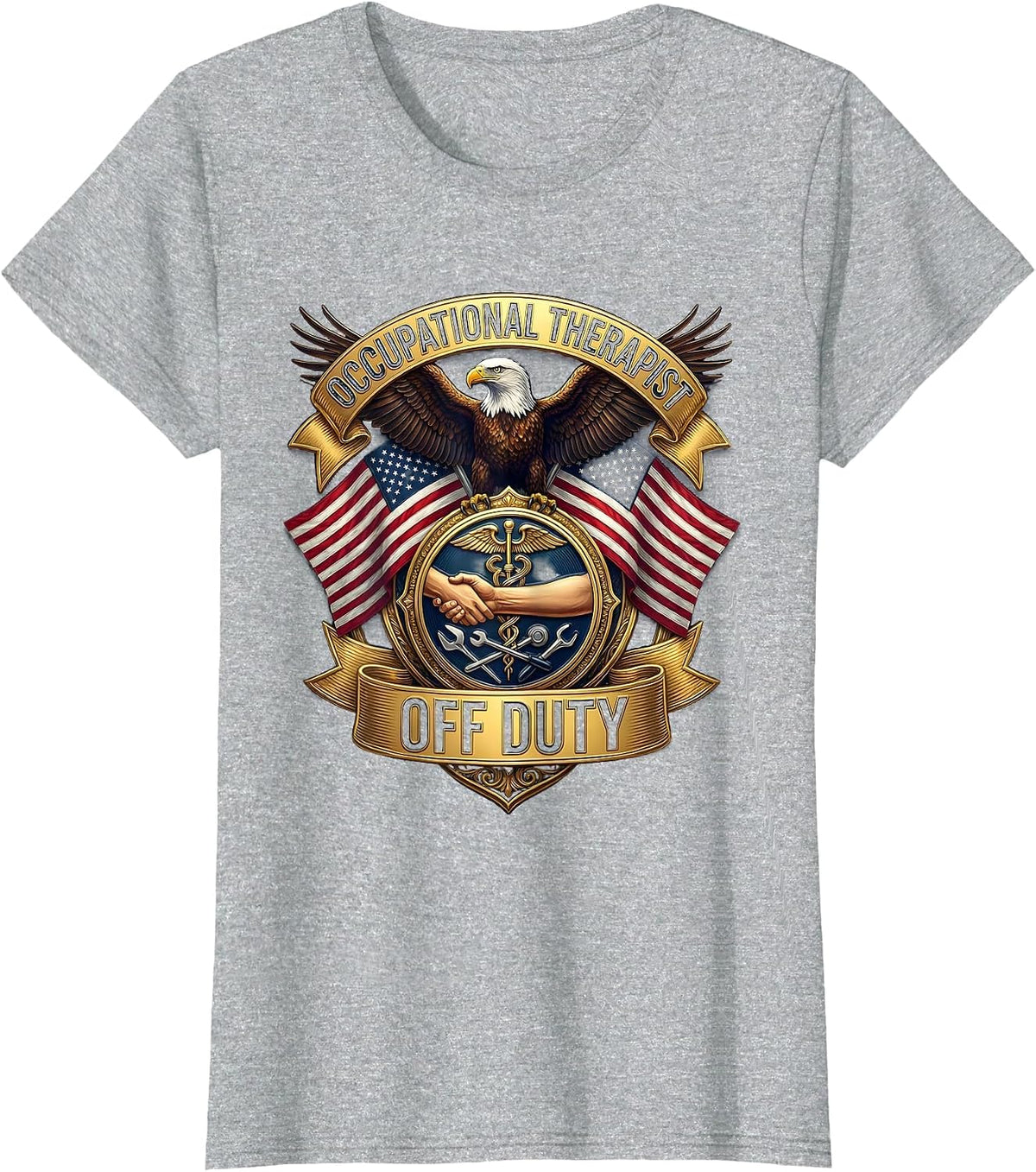 Women's Occupational Therapist Off Duty Fun OT Design T-Shirt - Heather Grey