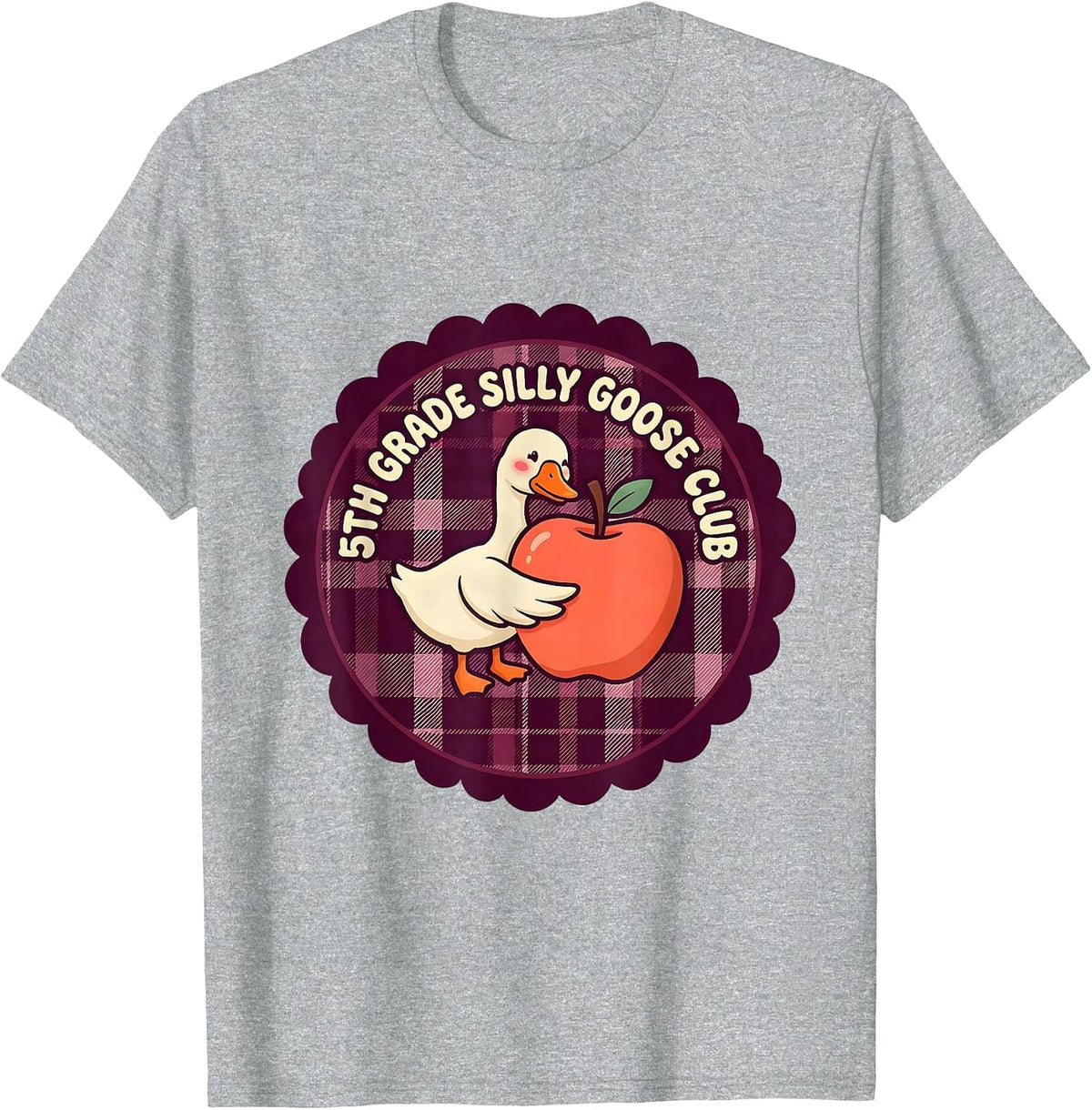 Men's 5th Grade Silly Goose Club Cute Teacher Back To School T-Shirt - Heather Grey