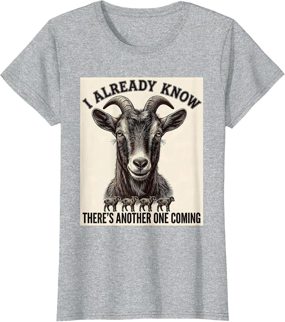 I Already Know There's Another One Coming Funny Goat Lover T-Shirt - Heather Grey