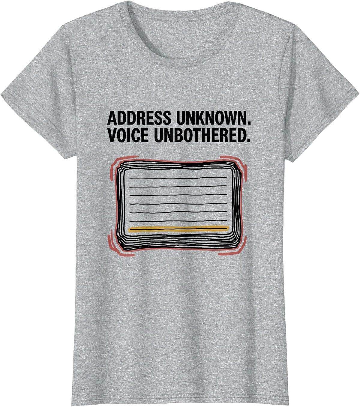 Women's Address Unknown Voice Unbothered Thin Line 911 Dispatcher T-Shirt - Heather Grey