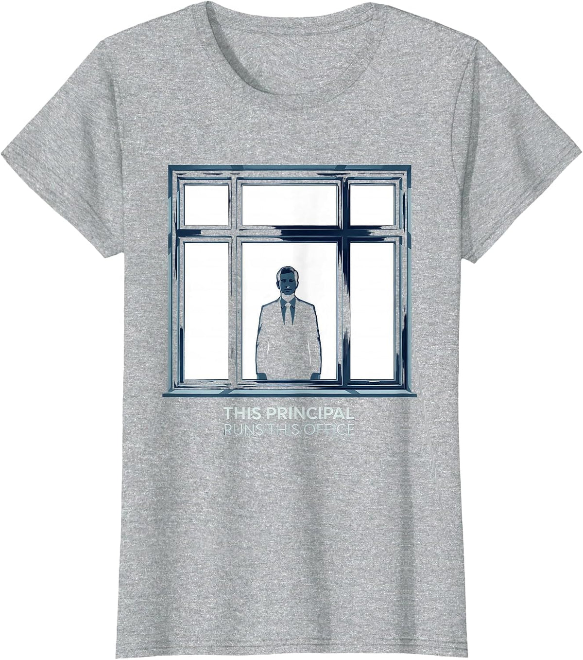 Women's This Principal Runs This Office Funny Principal Appreciation T-Shirt - Heather Grey