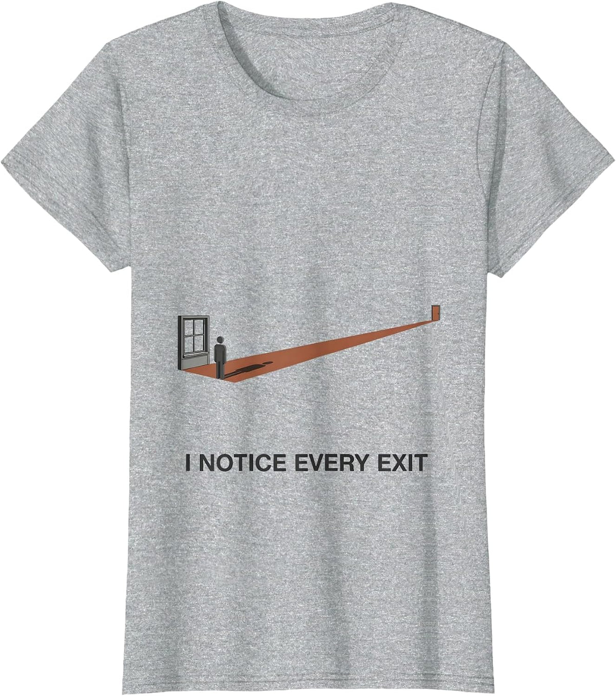 I Notice Every Exit Funny True Crime Fan Podcast Junkie T-Shirt - Heather Grey