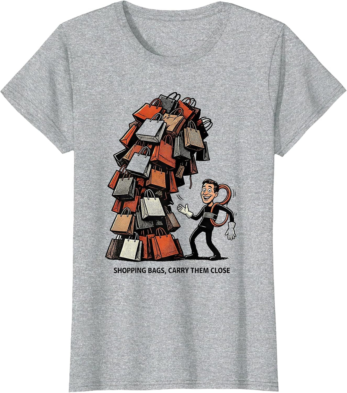 Women's Shopping Bags, Carry Them Close Funny Physical Therapist T-Shirt - Heather Grey