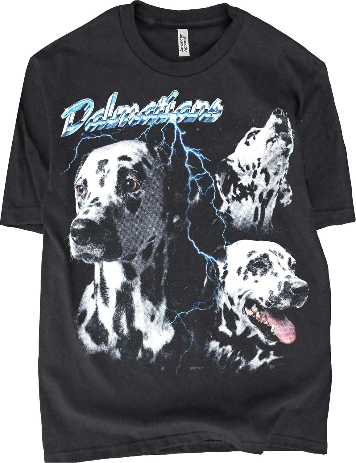 Heavy Metal 80s Animal Black Tshirt - 100% Cotton - for Men & Women - Dalmatian