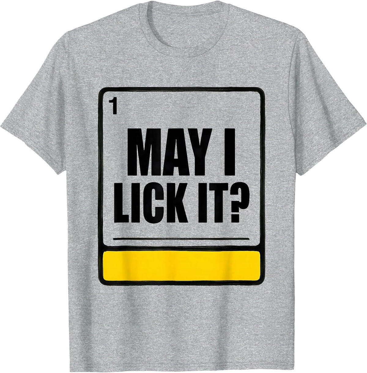 Men's May I Lick It Funny Periodic Table Science Teacher Student T-Shirt - Heather Grey