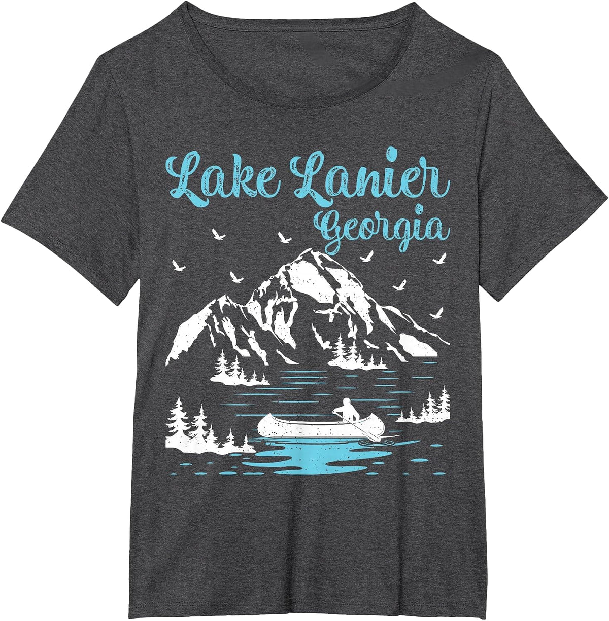 Summer Vacation Retro Georgia Lake Lanier T-Shirt - Dark Heather Grey