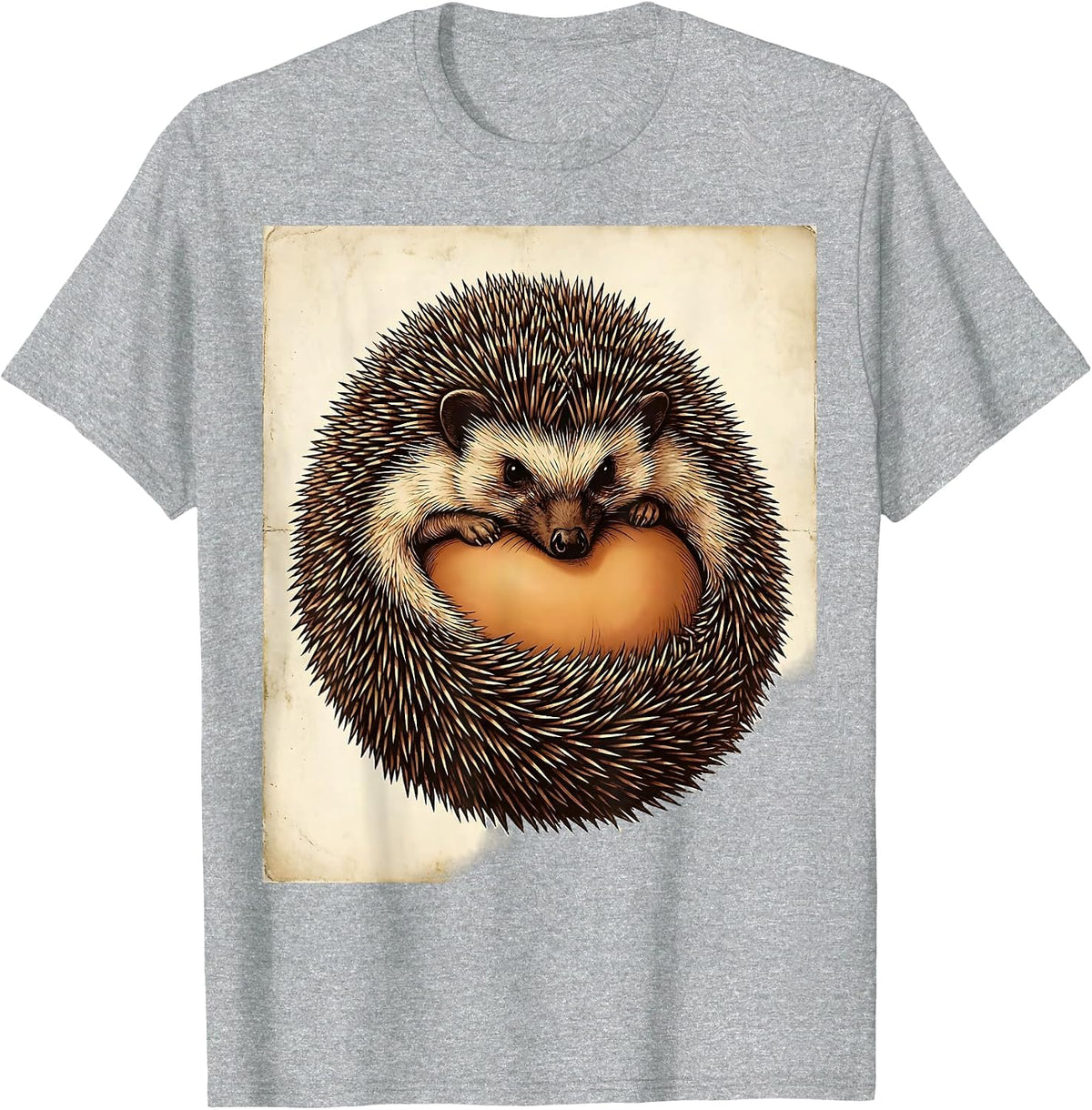 Men's Cute Hedgehog Vintage Hedgehog Lover Humor T-Shirt - Heather Grey