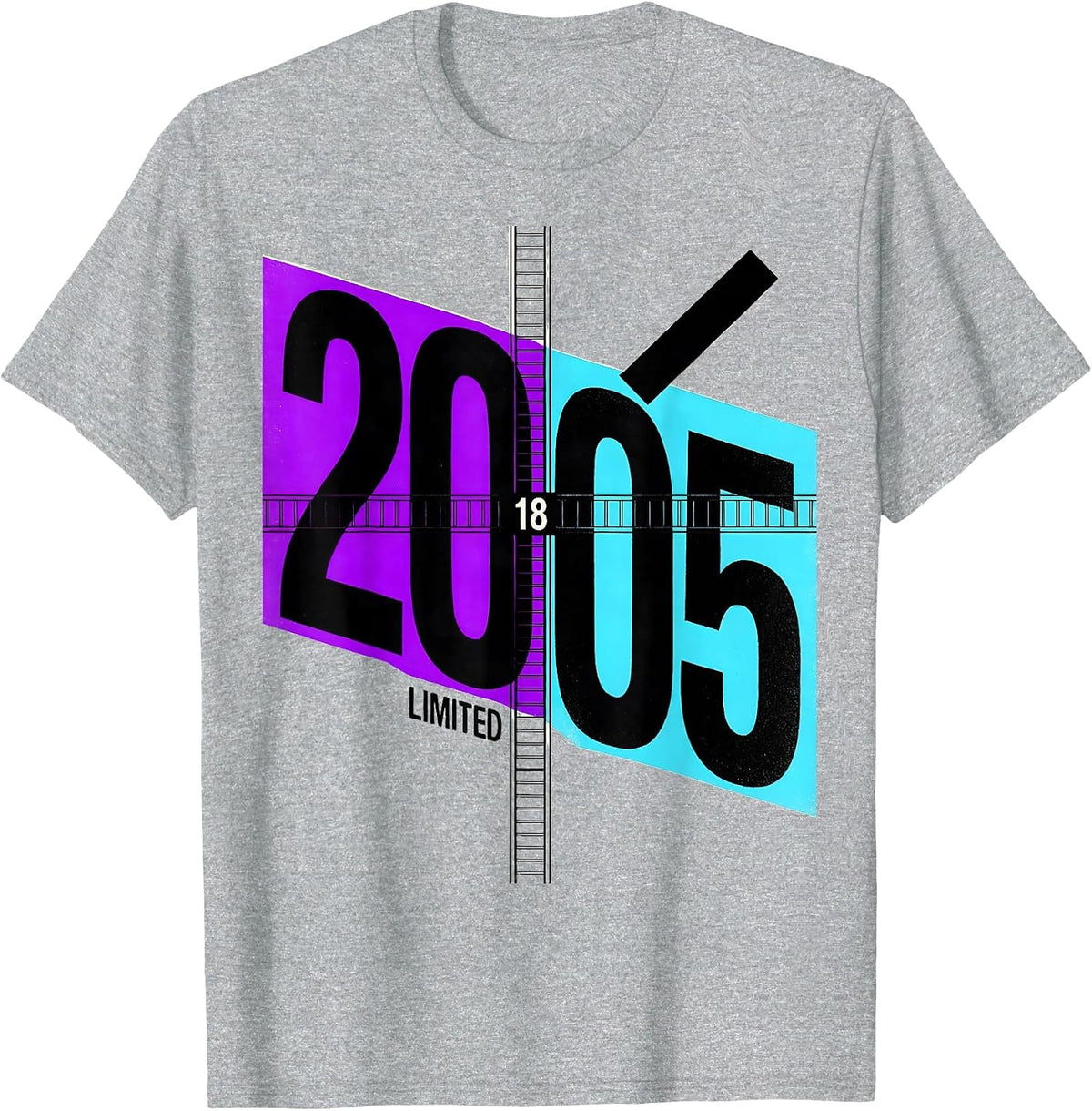 Men's 2005 LIMITED · 18 Vintage Teen Birthday Year 18th Birthday T-Shirt - Heather Grey