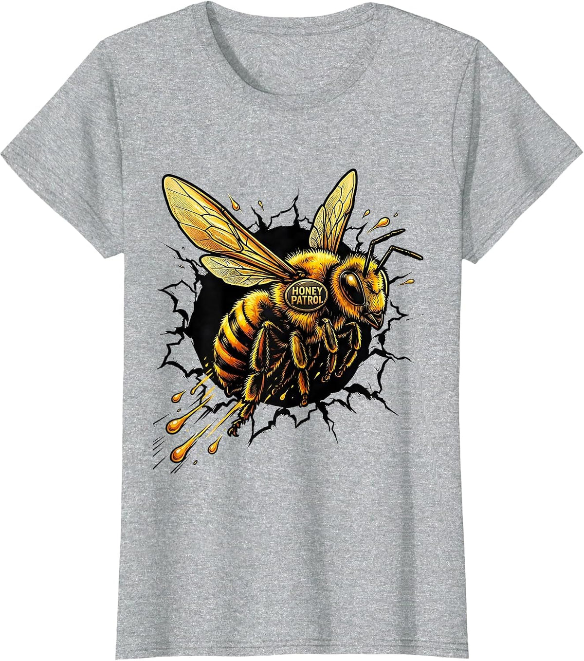 Honey Patrol Comic Book Halloween Honey Jar Bee Costume T-Shirt - Heather Grey