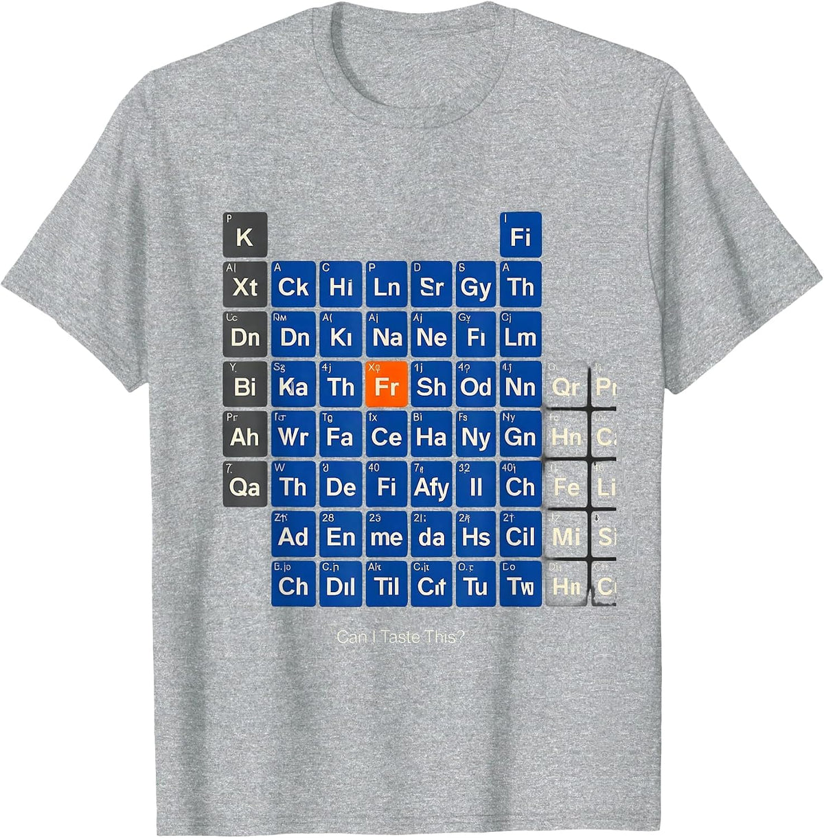 Men's Can I Taste This Funny Periodic Table Science Teacher Gift T-Shirt - Heather Grey