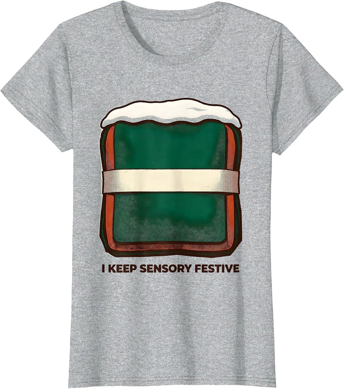 I Keep Sensory Festive Occupational Therapist Christmas T-Shirt - Heather Grey