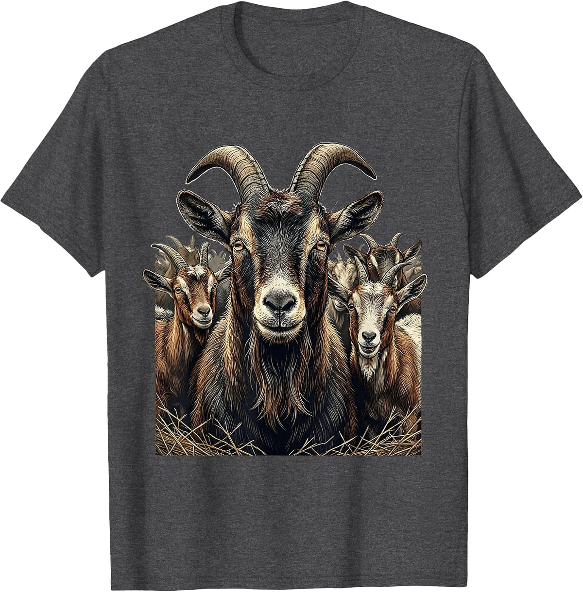 Goat Herd Funny Farm Animal Lover Gift T-Shirt - Dark Heather Grey