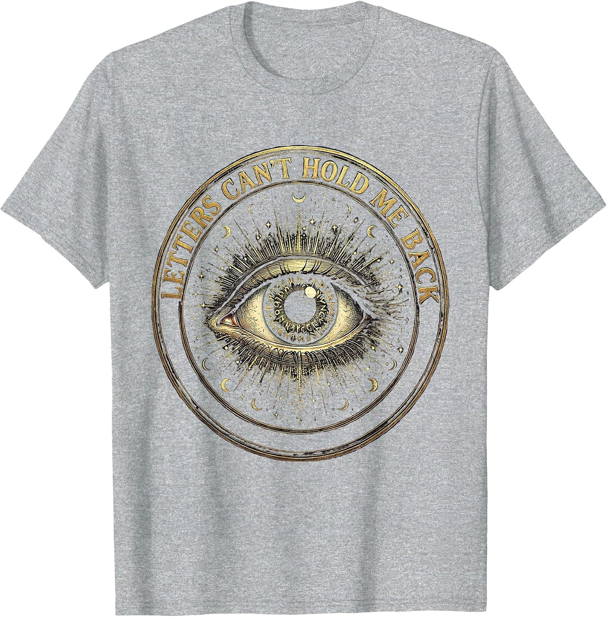 Men's Letters Can't Hold Me Back Dyslexia Awareness T-Shirt - Heather Grey