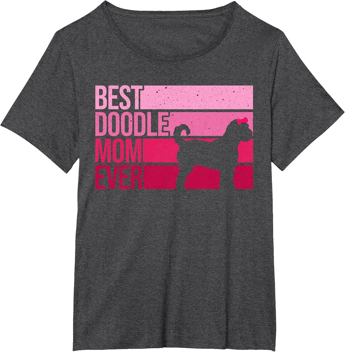 Cool Doodle Mom Art Women Girl Aussiedoodle Goldendoodle Dog T-Shirt - Dark Heather Grey