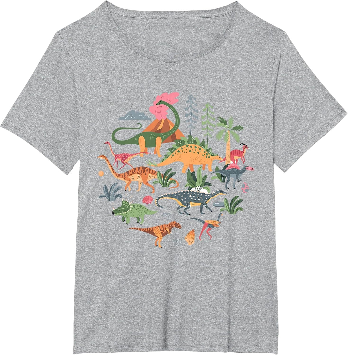 Cute Dinosaurs/Illustration - Dino Collection - Classic T-Shirt - Heather Grey