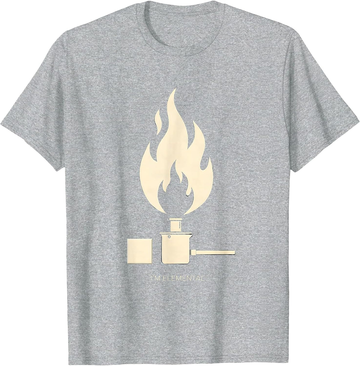 Men's I'm Elemental Silhouette Chemistry Physics Geek Humor T-Shirt - Heather Grey