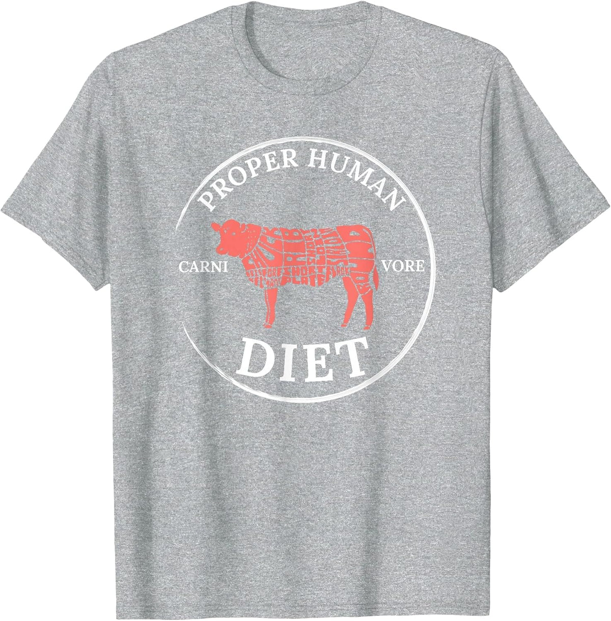 Proper Human Diet 2 T-Shirt - Heather Grey