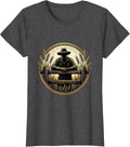 Women's Country Farmer Leaning on Fence Post Graphic T-Shirt - Dark Heather Grey