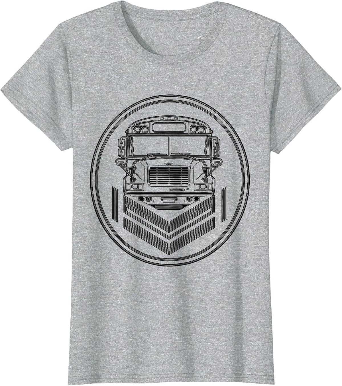 School Bus Driver Badge Humor Appreciation Gift T-Shirt - Heather Grey