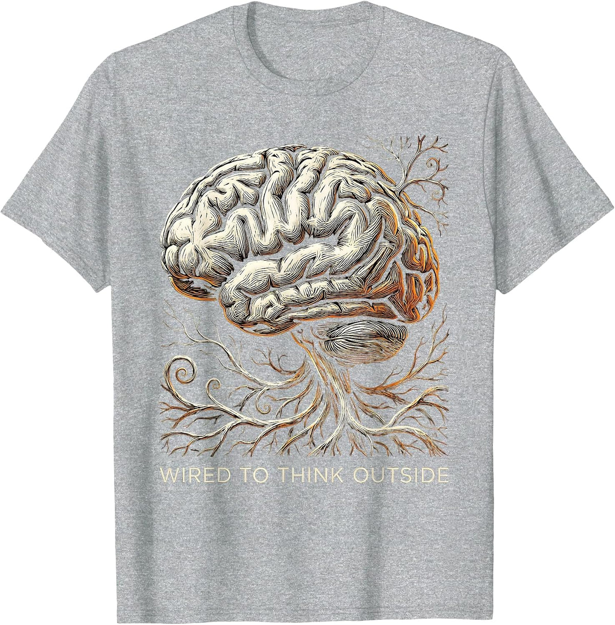 Men's Wired to Think Outside Dyslexia Awareness Design T-Shirt - Heather Grey